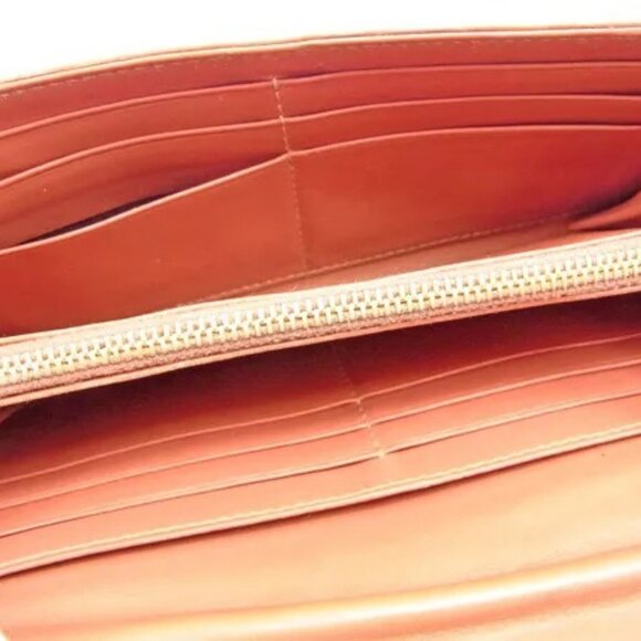 miumiu Wallet Purse Long Wallet Pink Gold Woman Authentic Used - Picture 9 of 14